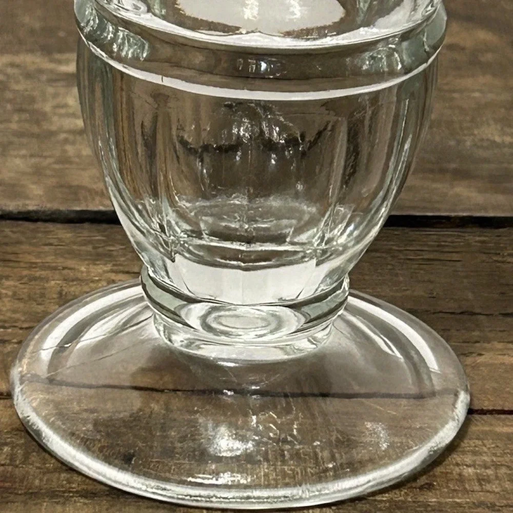 Maxwell House Cappuccino Glass Cups Clear Footed Dessert Ice Cream Sundae Set/2